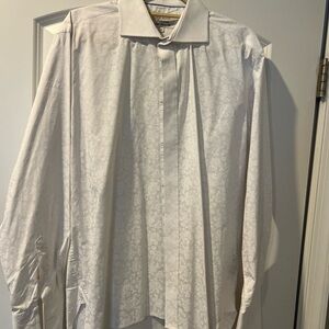 Ted Baker London Mens Floral Print Long Sleeve Dress Shirt Size Neck 17